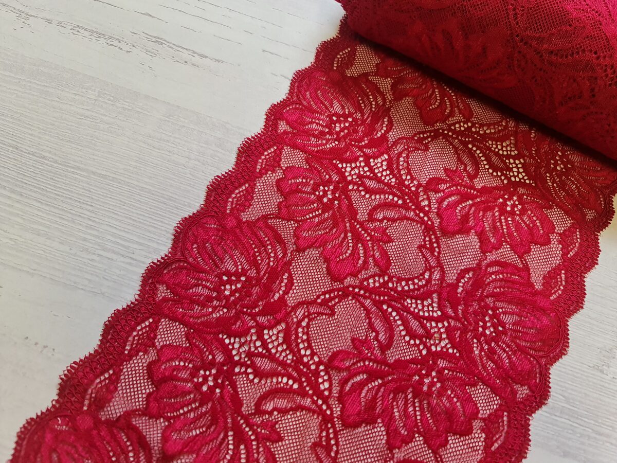 Rose red lace with elastane, Nr.33
