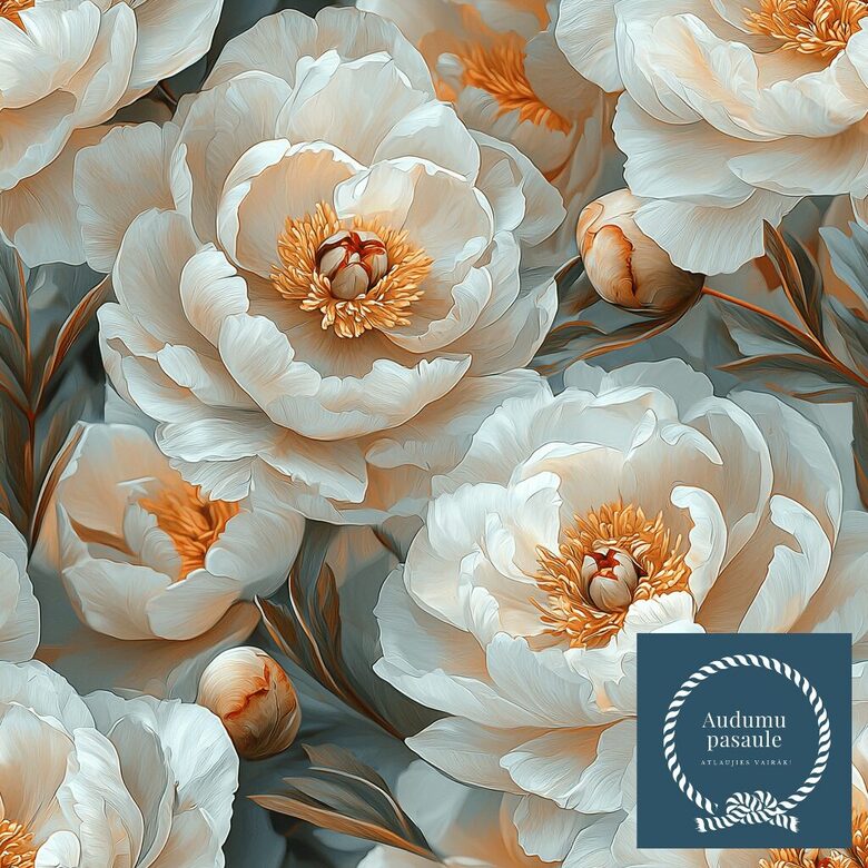 Lielās peonijas,  Nr.58. Oxford auduma priekšpasūtīšana 