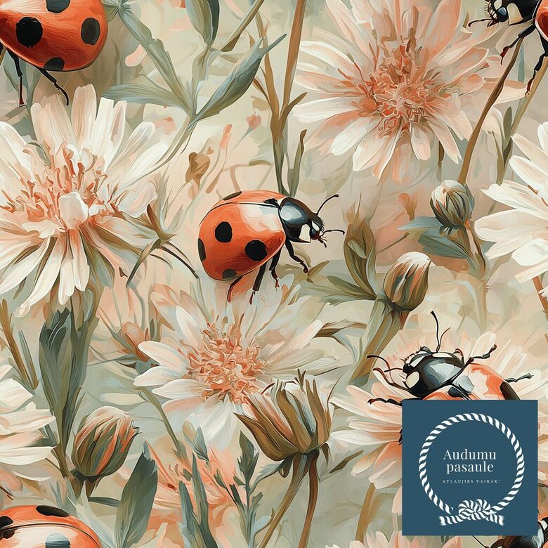 Margrietiņas ar mārītēm,  Nr.8. Oxford auduma priekšpasūtīšana 