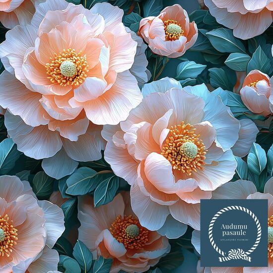 Lielās peonijas,  Nr.11. Oxford auduma priekšpasūtīšana 