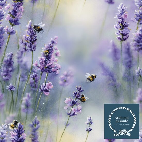 Lavandas ar bitēm_2,  Nr.28. Oxford auduma priekšpasūtīšana 