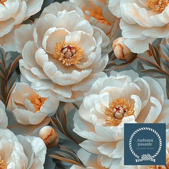 Lielās peonijas,  Nr.58. Oxford auduma priekšpasūtīšana 