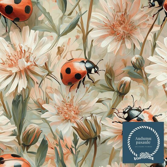 Margrietiņas ar mārītēm,  Nr.8. Oxford auduma priekšpasūtīšana 