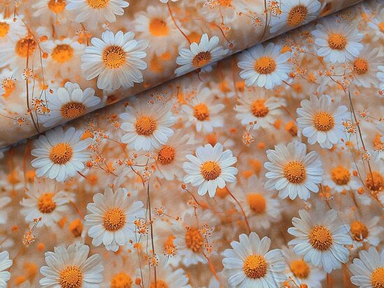 Margrietiņas, kokvilnas trikotāža 