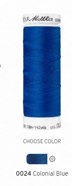 Elastīgs diegs SERAFLEX - koloniāli zils, No. 0024