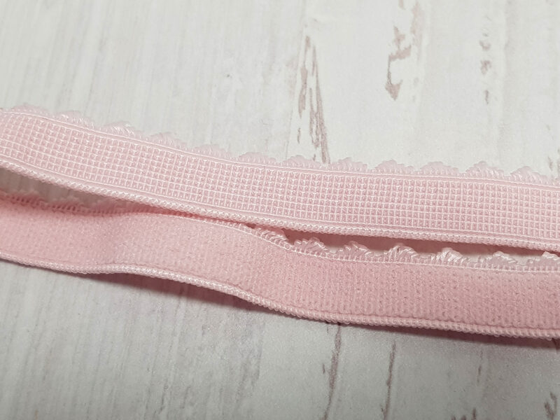 Blāvi rozā šaura elastīgā gumija