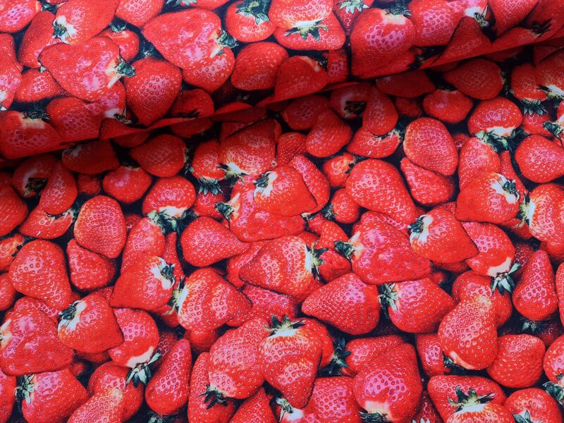 Strawberry, cotton jersey 