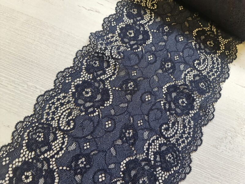Dark blue lace with elastane, Nr.45