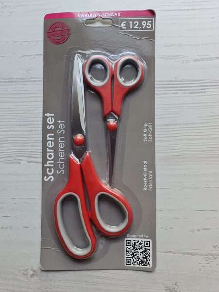 Scissors for fabric, with soft grip, 2 pieces 