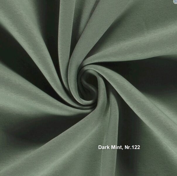 Vienkrāsu joggings (hūdiju) audums_dark mint Nr.122_priekšpasūtījums
