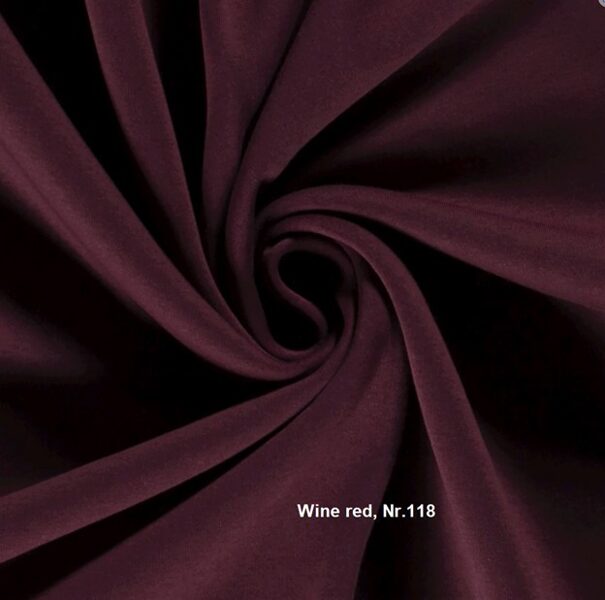 Vienkrāsu joggings (hūdiju) audums_wine red Nr.118_priekšpasūtījums