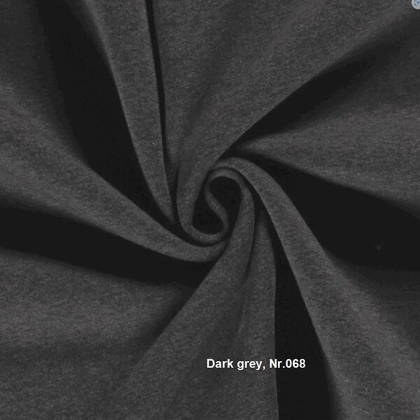 Vienkrāsu joggings (hūdiju) audums_dark grey Nr.68_priekšpasūtījums