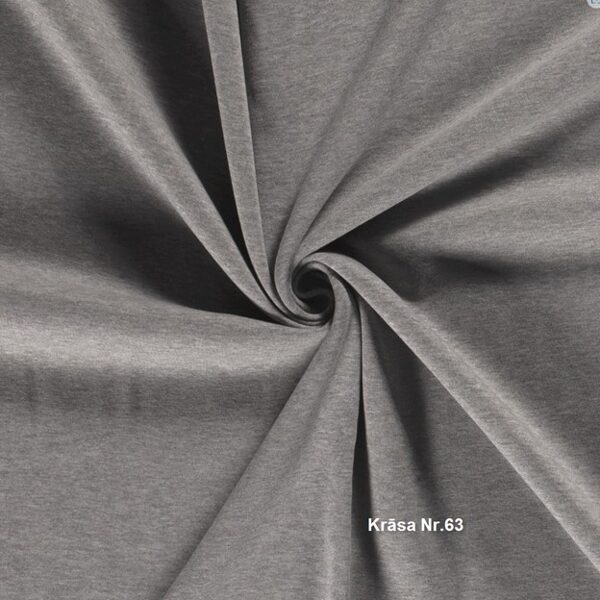 Vienkrāsu joggings (hūdiju) audums_grey Nr.63_priekšpasūtījums