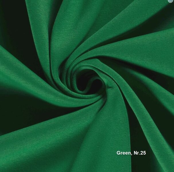 Vienkrāsu joggings (hūdiju) audums_green_Nr.25_priekšpasūtījums