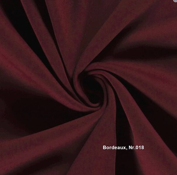 Vienkrāsu joggings (hūdiju) audums_bordeaux red_Nr.018_priekšpasūtījums