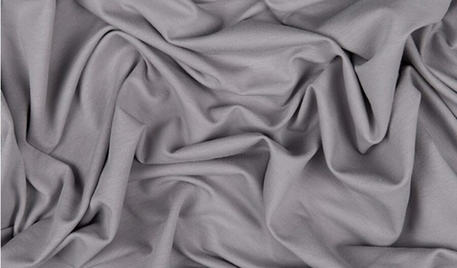 Silver grey, cotton french terry, 180 cm width