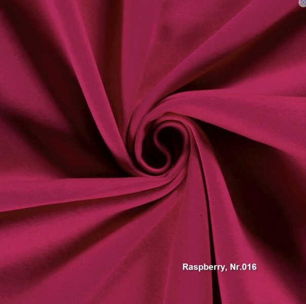 Vienkrāsu joggings (hūdiju) audums_raspberry_Nr.016_priekšpasūtījums