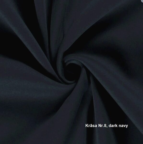 Vienkrāsu joggings (hūdiju) audums_dark navy_Nr.008_priekšpasūtījums
