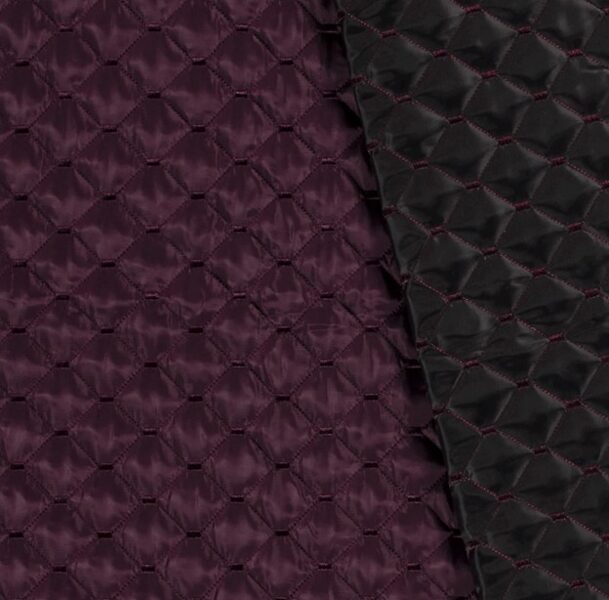 Quilted coat/jack double side fabric, bordo with black 