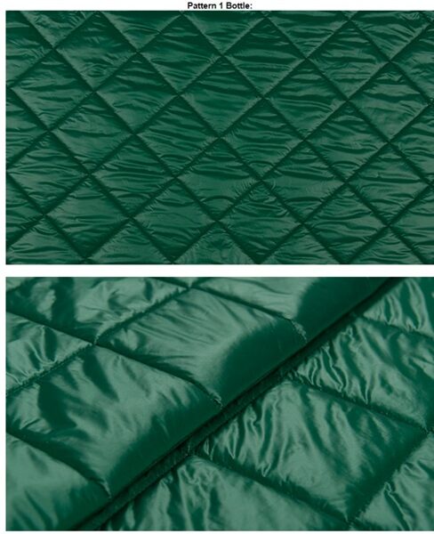 Quilted one side jacket/coat fabric, emerald color