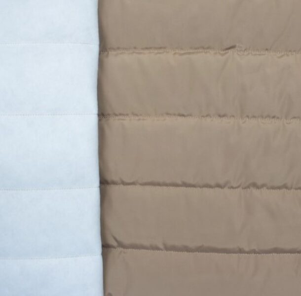 Quiltes one side jacket fabric, taupe 