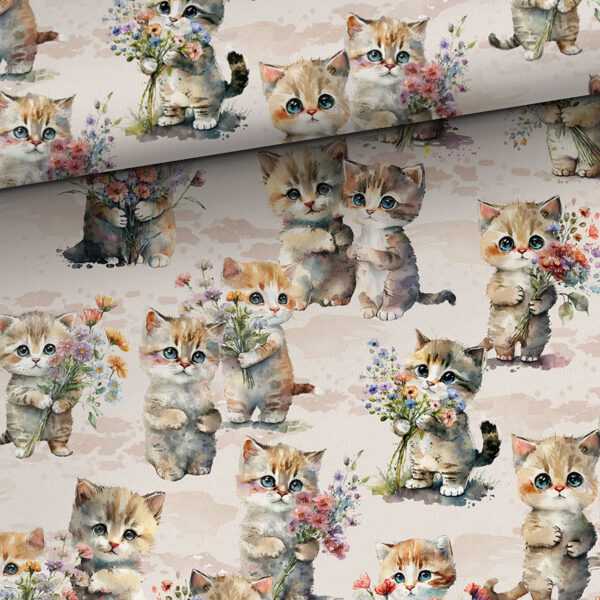 Cats with bouquets, cilpiņtrikotāža, priekšpasūtījumi