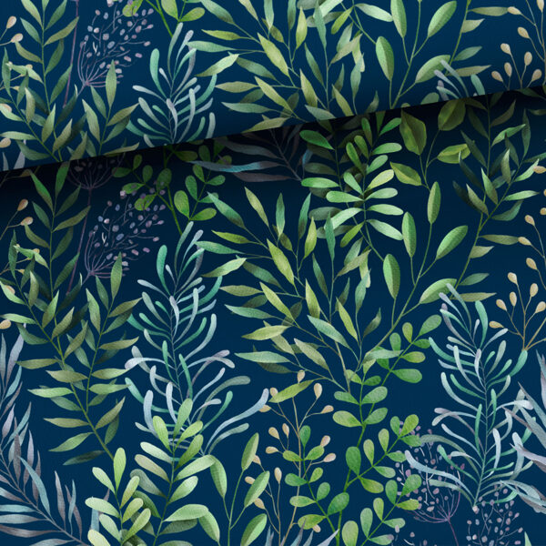 Twigs on navy blue, cilpiņtrikotāža, priekšpasūtījums