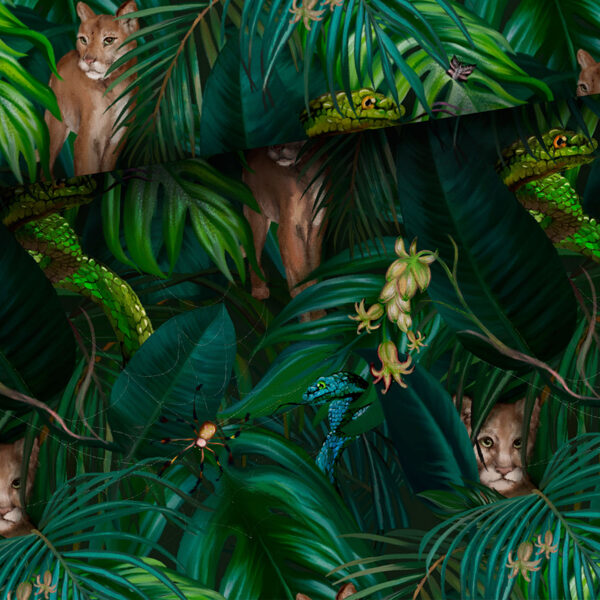 Wild Jungle: Puma and Snake, cilpiņtrikotāža, priekšpasūtījums