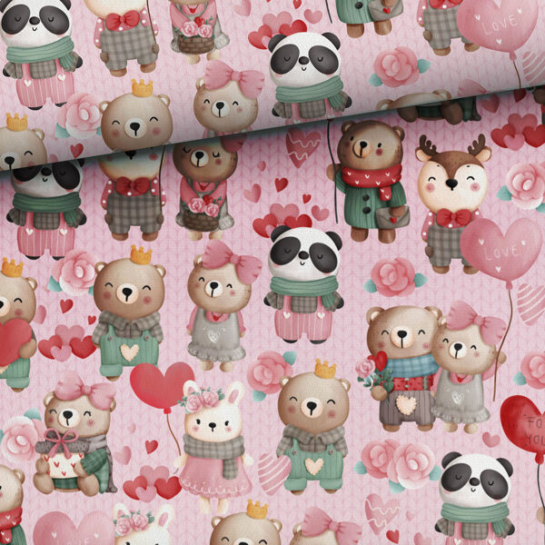 Teddy bears in love, cilpiņtrikotāža, priekšpasūtījums